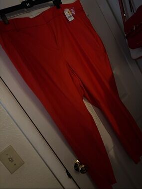 Bright Orange Women's Dress Pants